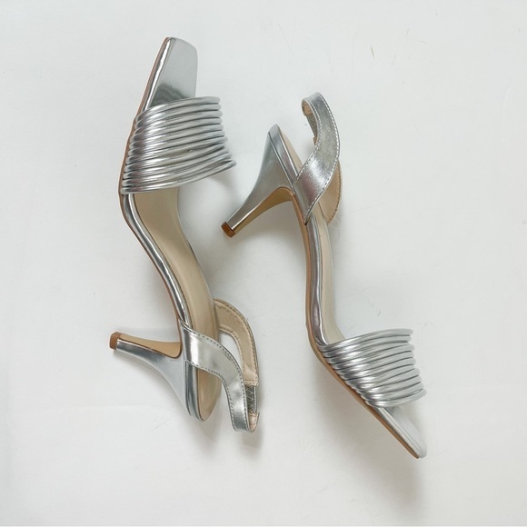 H HALSTON Hong Kong Sling Back Strappy Heel Sandals size 7 1/2 - Picture 2 of 8